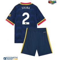 Otroški Nogometni dresi Arsenal William Saliba #2 Gostujoči 2026-27 Kratek Rokav (+ Kratke hlače)